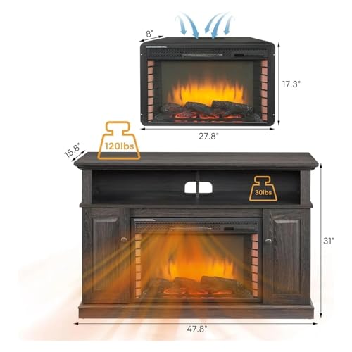 Electric Fireplace TV Stand for Modern Entertainment Center J976330