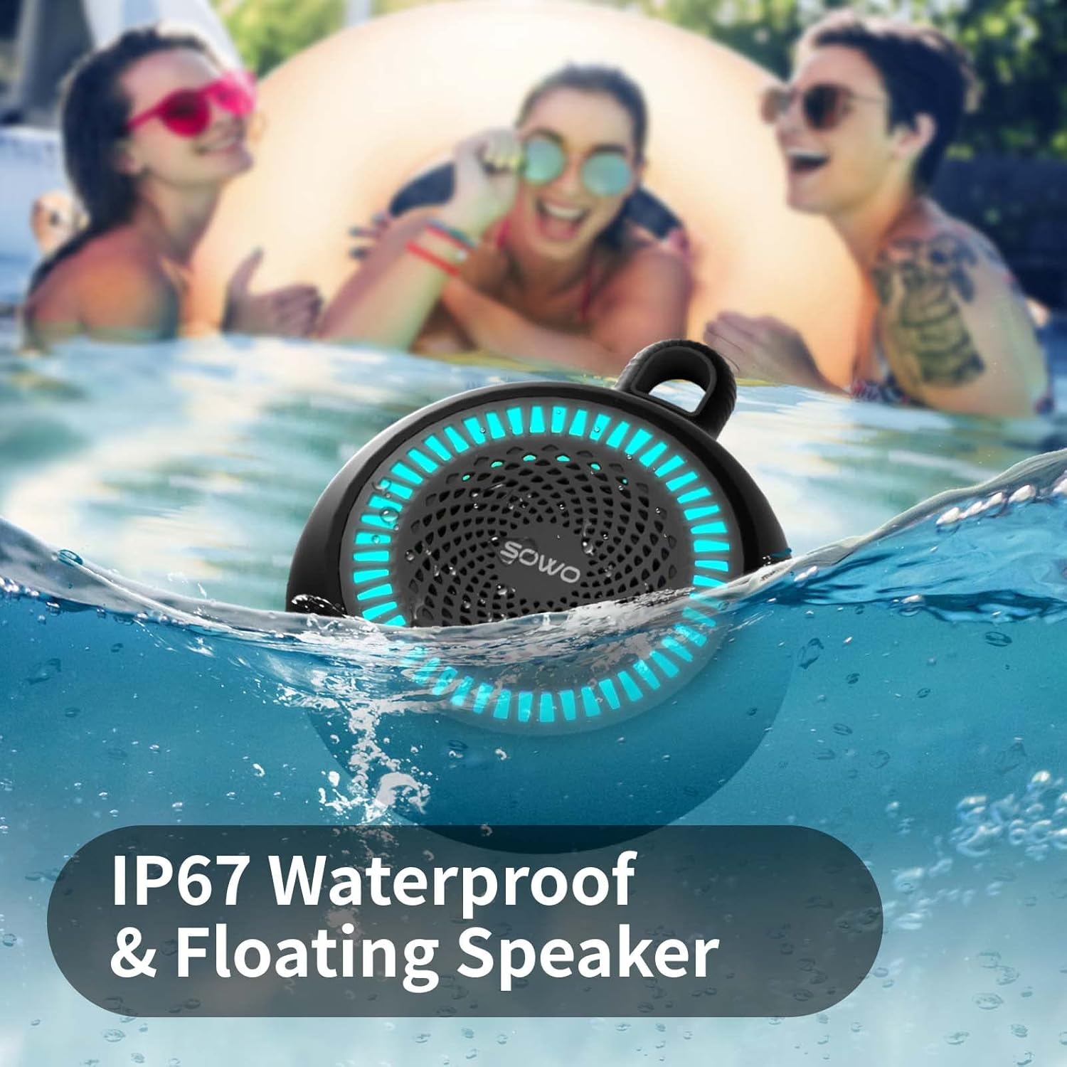 Portable Bluetooth Speaker, IPX7 Waterproof, 25W Loud Sound J138
