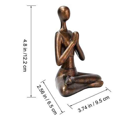 Yoga Sitting Posture Resin Statue Home Decor J540677