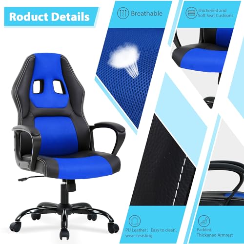 Gaming Chair with Lumbar Support, Adjustable Height T288