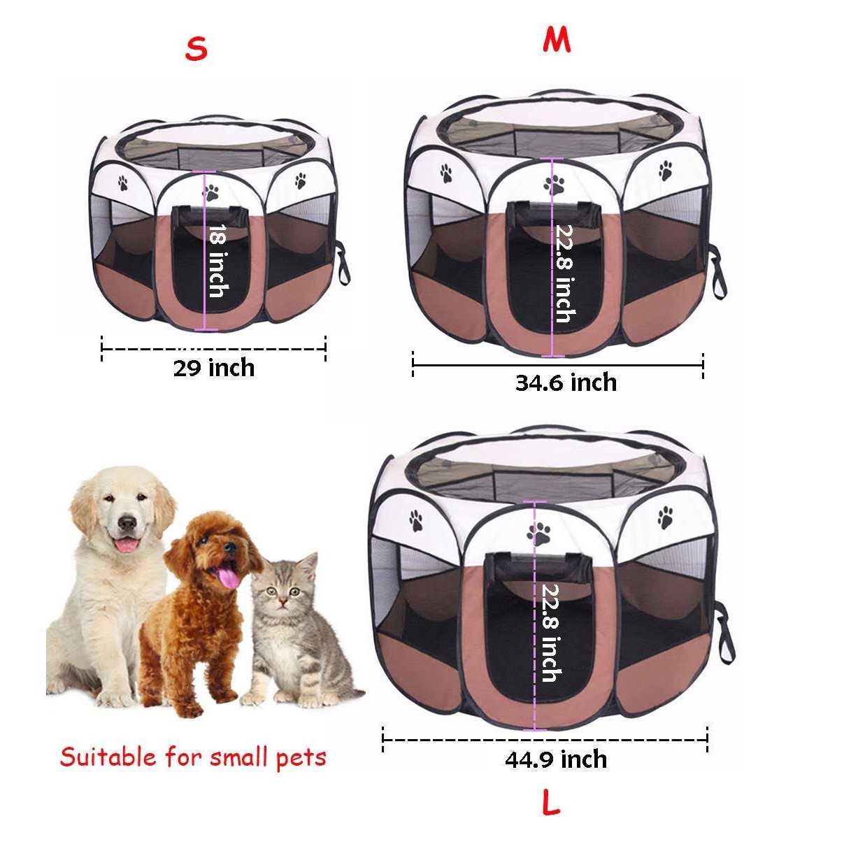 Portable Pet Playpen Foldable Dog Exercise Pen Indoor U530218