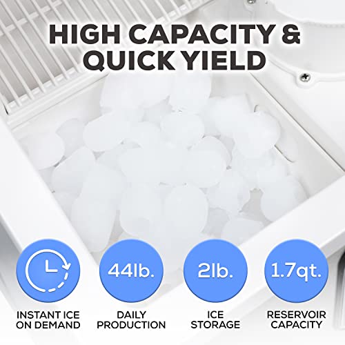 Electric Countertop Ice Maker Machine, Portable, Stainless Steel O32594