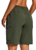 BALEAF Women's Hiking Long Shorts 10" Cargo Short Knee Length Quick Dry with Pockets UPF 50+ Water Resistant