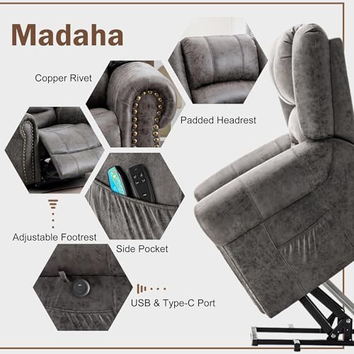 Power Lift Recliner Chair with Massage and Heat for Elderly U998