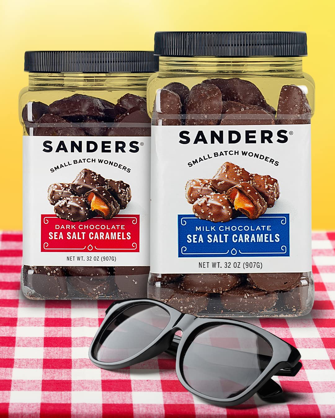 Milk Chocolate Sea Salt Caramels, 32 oz Tub B3516