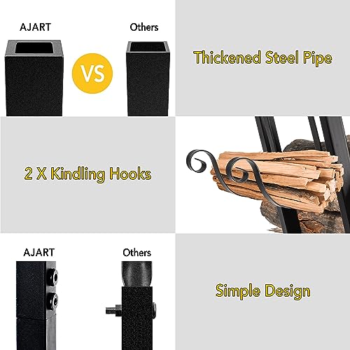 Firewood Log Rack Indoor 22 Inch Heavy Duty Wood Holder Stand C937
