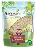 Food to Live Organic Hulled Sesame Seeds, 1 Pound – Whole Raw White Sesame Seeds, Non-GMO, Kosher, Vegan, Unroasted, Bulk. High in Iron, and Calcium. Perfect for Tahini Paste, Stir-fries, and Salads.