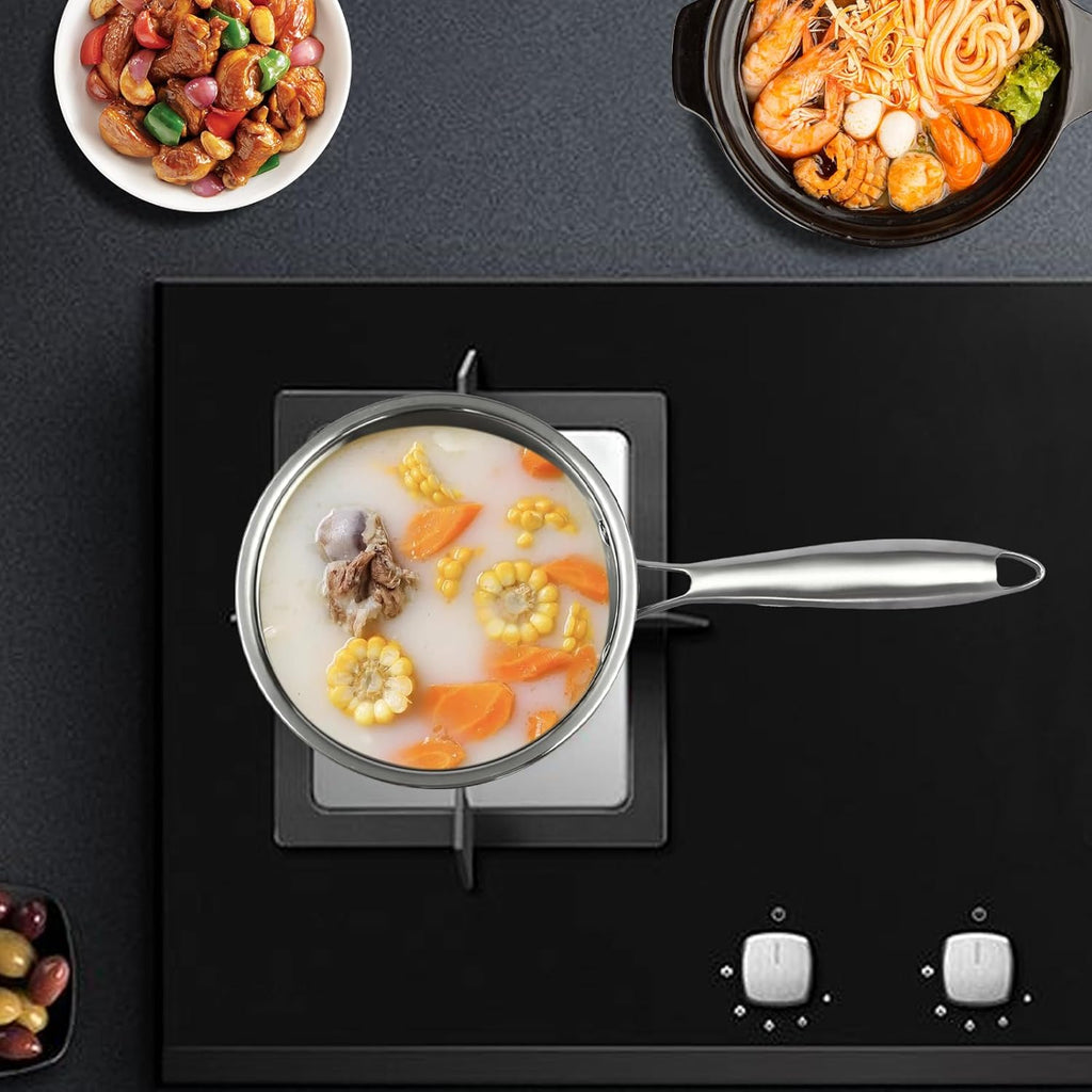 2-Layer Stainless Steel Steamer Pot with Transparent Lid B319