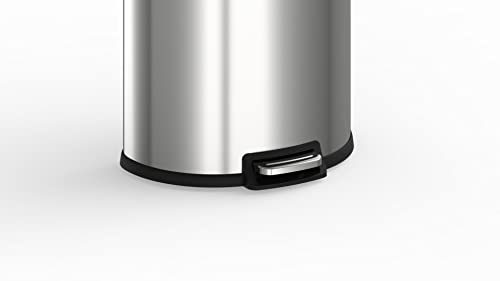 Step-on Trashcan, 13.2 Gal, Stainless Steel R6263