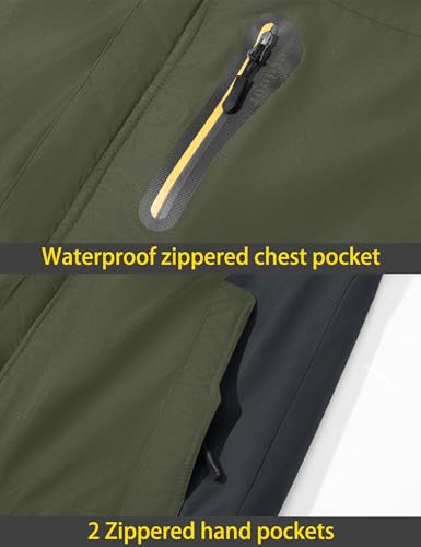 Men's Winter Ski Jacket Waterproof Snow Coat with Hood S258