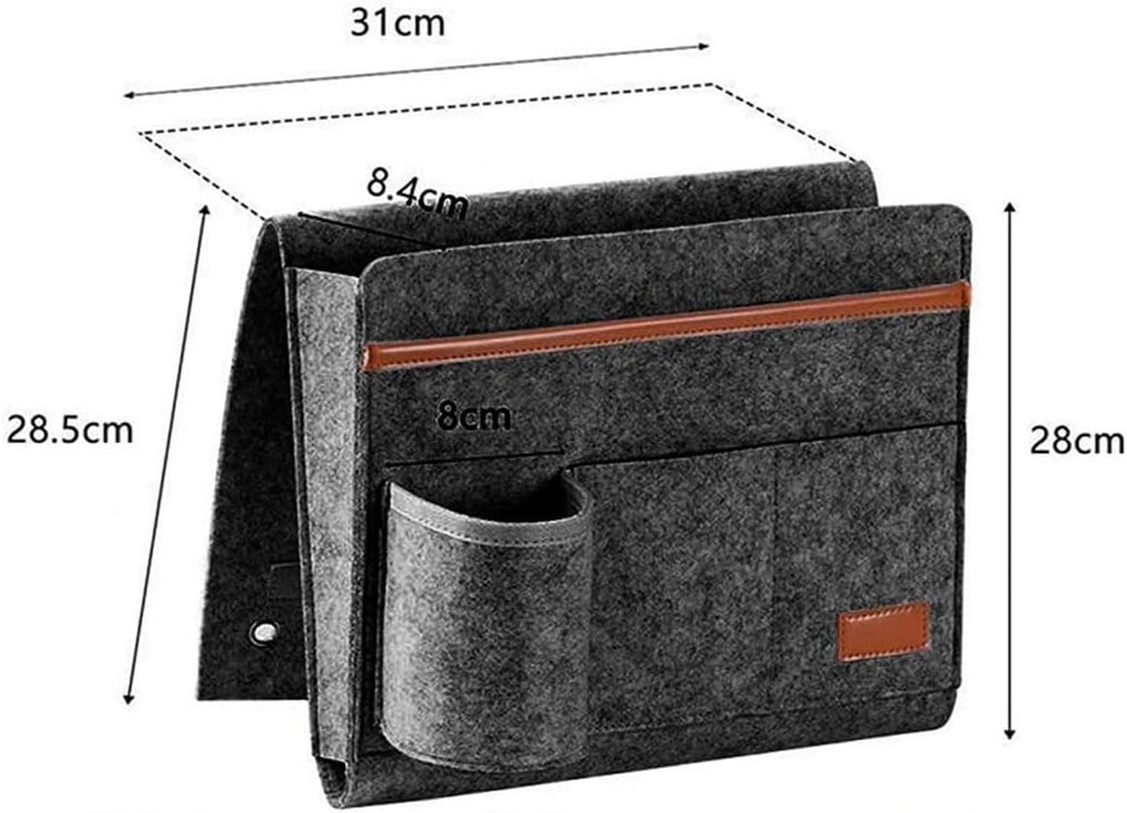 Felt Bedside Caddy with 5 Pockets for Organizer Storage Y592
