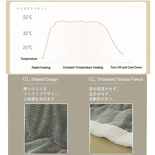 Kotatsu Table with Electric Heater, Japanese Futon Floor Table Set, Heated Wooden Coffee Table A647356