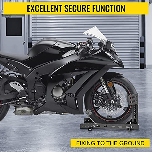 Motorcycle Front Tire Chock, 3000 lbs Capacity, Upright Stand for 14"-22" Wheels C8849