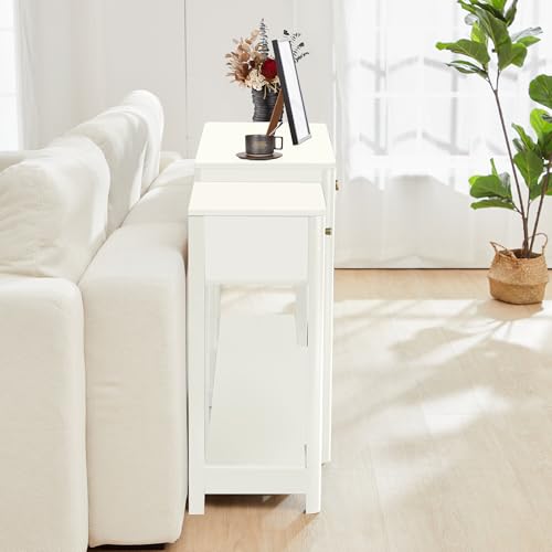 Marble Texture Console Table with Drawer and Open Shelf Z34994