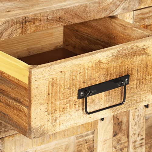 Solid Mango Wood Sideboard with Drawers and Compartments J157328