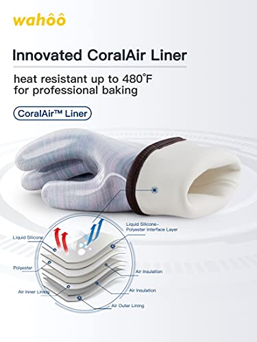 Silicone Smoker Oven Gloves, Heat Resistant, Purple, M D9341
