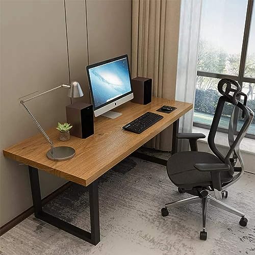 H-Shape Steel Desk Table Legs 28 Inches, 2 Pack, Matte Black H878