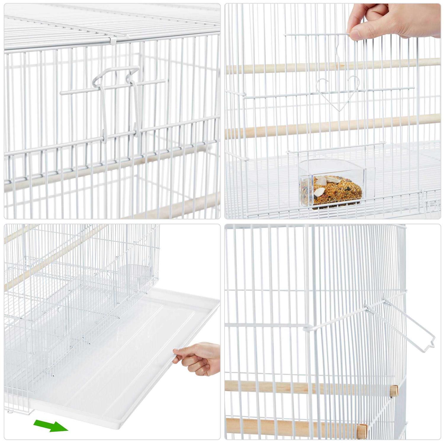 18 Flight Cage with Slide-Out Tray for Birds N31121