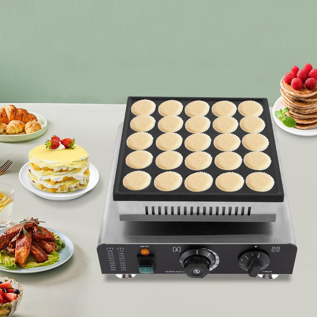 Mini Dutch Pancake Maker, Non-stick Electric Baker for Home Kitchen V557