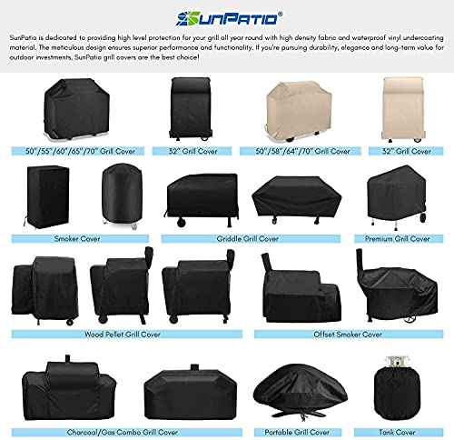 Grill Cover 55 Inch, Heavy Duty Waterproof, UV Resistant, All Weather Protection A194