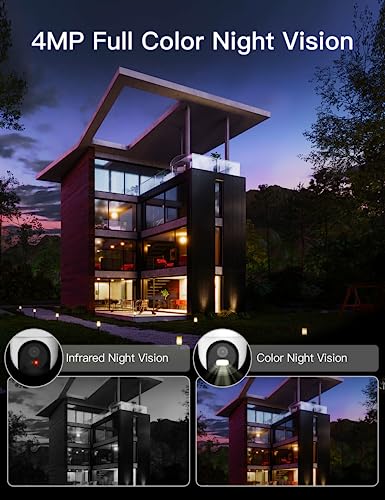 Outdoor Security Camera, 4MP WiFi Pan/Tilt, Color Night Vision O330706