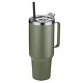 HASLE OUTFITTERS 40 oz Stainless Steel Tumbler with Handle, Vacuum Insulated Tumblers Bulk, Reusable Double Wall Travel Coffee Mug, Durable Powder Coated Water Bottle(Black, 1)