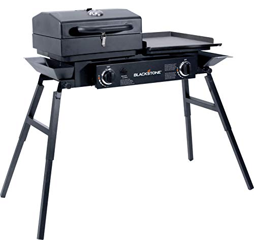 Stainless Steel 2 Burner Portable Gas Grill and Griddle Combo A75421