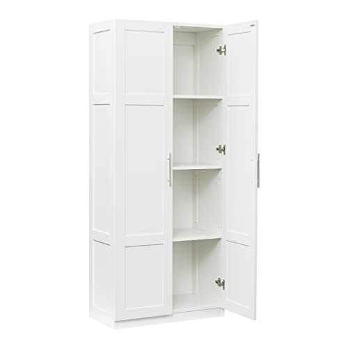 Wooden Wardrobe Cabinet with Doors and Shelves for Bedroom H526