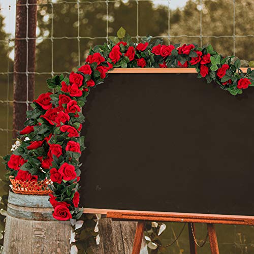 Artificial Rose Vines with Greenery, 4 Pack for Wedding Home Decor X892259
