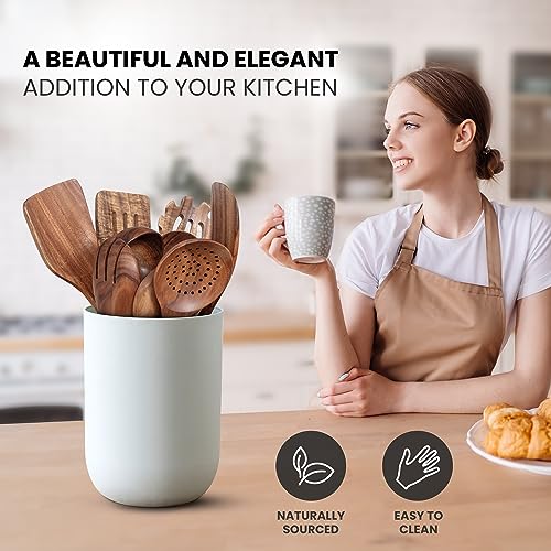 6-Piece Wooden Spoons for Cooking with Smooth Finish and Comfort Grip Y634943