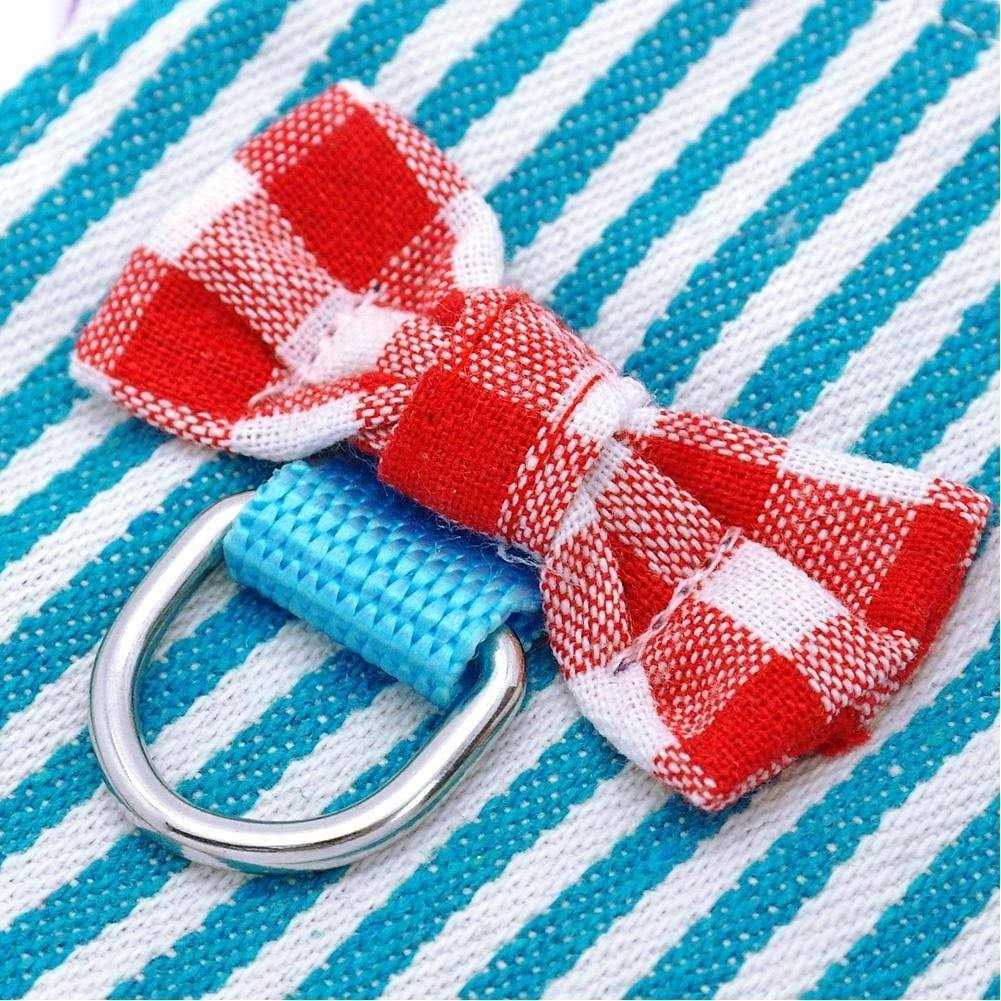 Small Pet Outdoor Walking Harness Vest and Leash Set with Bowknot Decor G359558