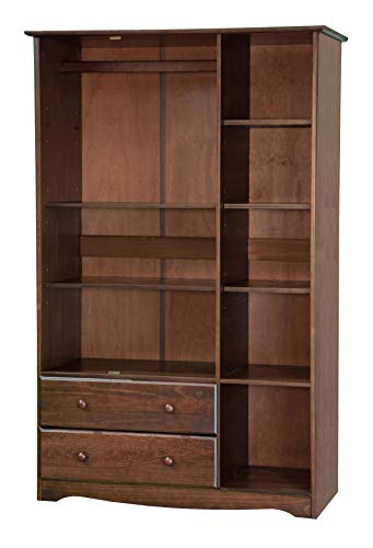 Solid Wood Armoire Wardrobe with Shelves and Drawers O8599