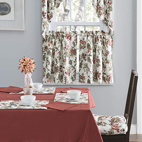 Floral Tailored Tier Curtain, 56" x 24" P5294