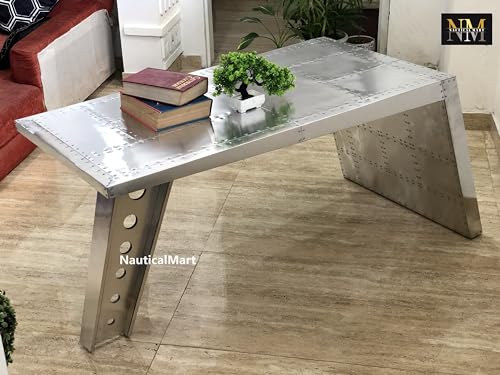 Aluminum Aviator Wing Desk, 64 Inches Y579