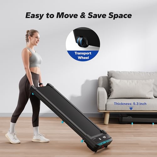 Walking Pad Treadmill for Home Office, Portable Under Desk Treadmill with Remote Control X346