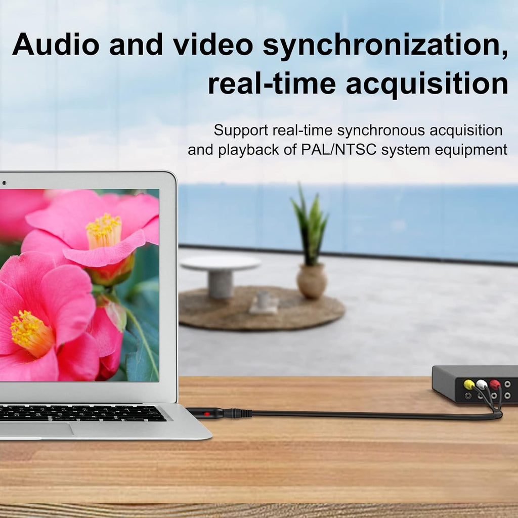 USB 2.0 AV RCA Video Audio Capture Card Adapter for VHS VCR to DVD Converter T5218