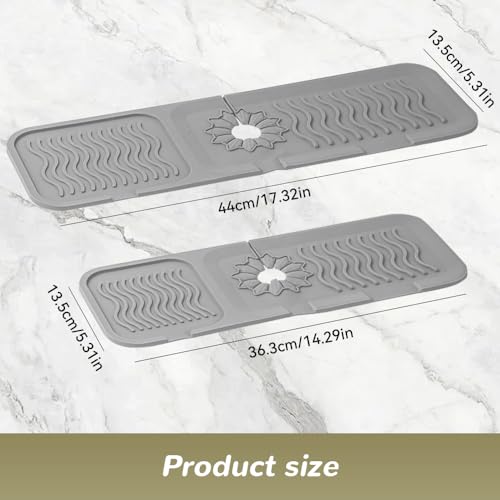 Kitchen Sink Silicone Draining Mat, Fast Drying Stone Sink Tray, Sink Protector N922275