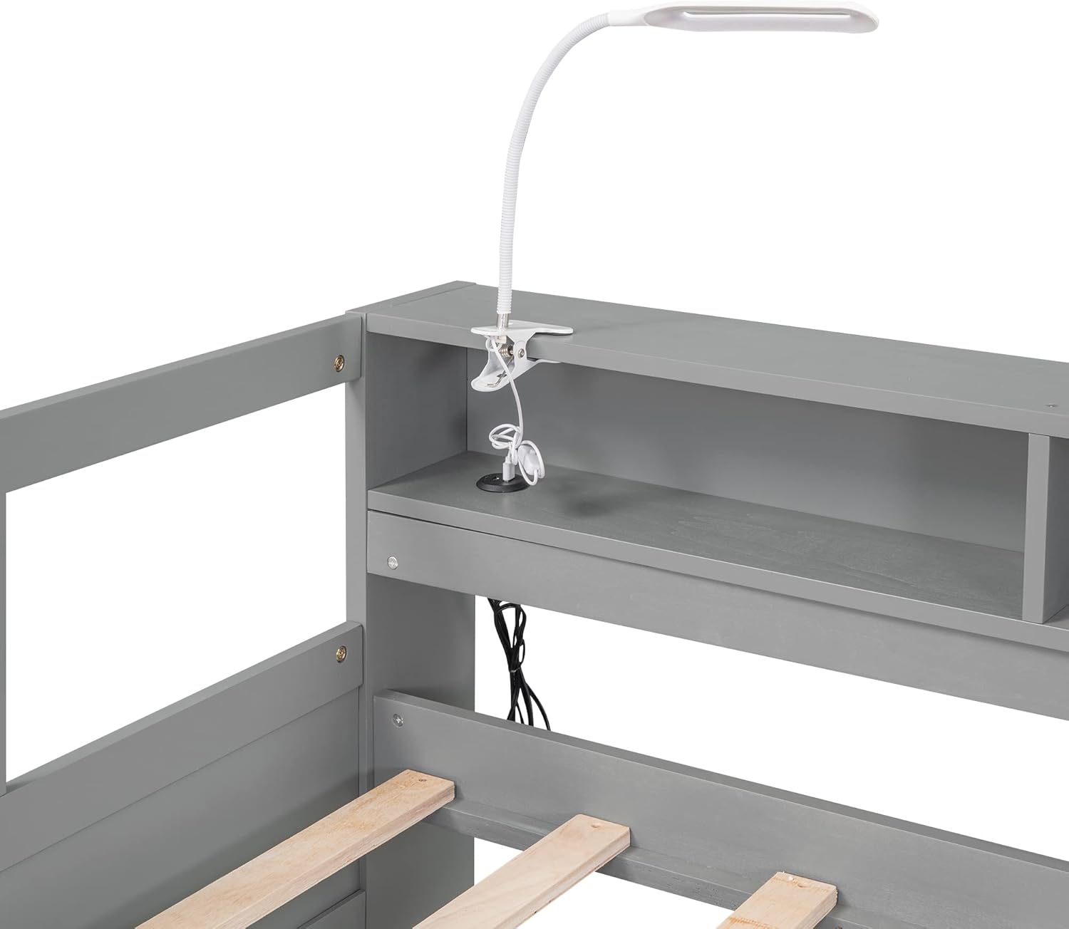 Twin XL Daybed with 2 Trundle Beds and Storage Headboard E82479