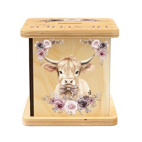 Wooden Piggy Bank for Kids, Personalized Gift, Handmade Y611463