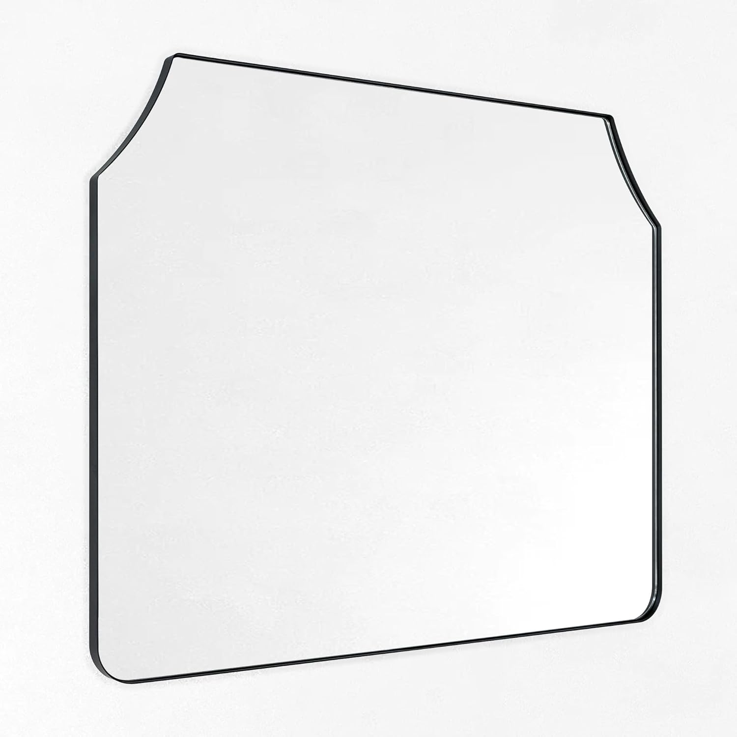 Arched Black Mantel Mirror 32x40 D5392