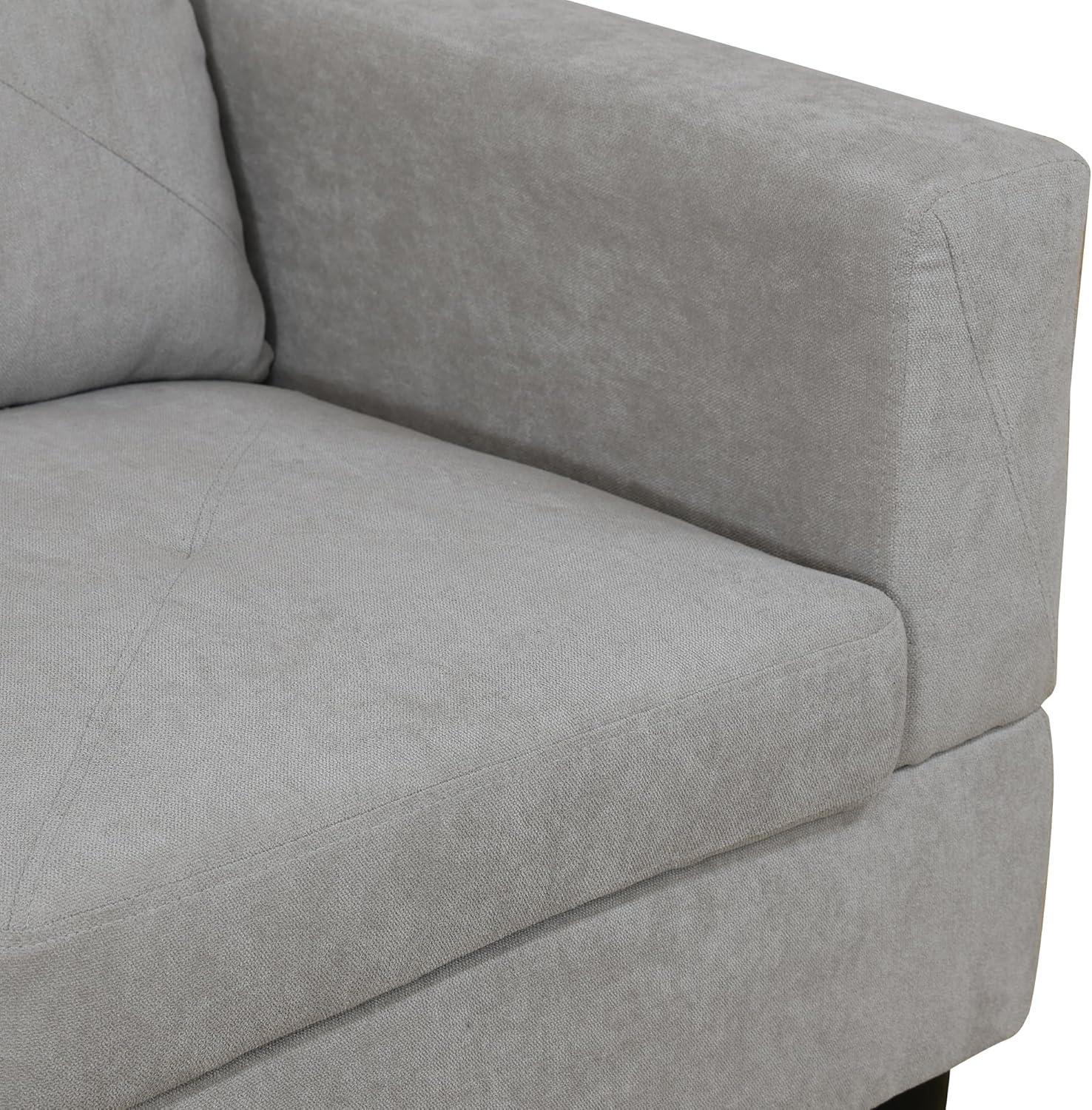 L-Shaped Corner Sofa with Left Chaise and Storage Ottoman J484
