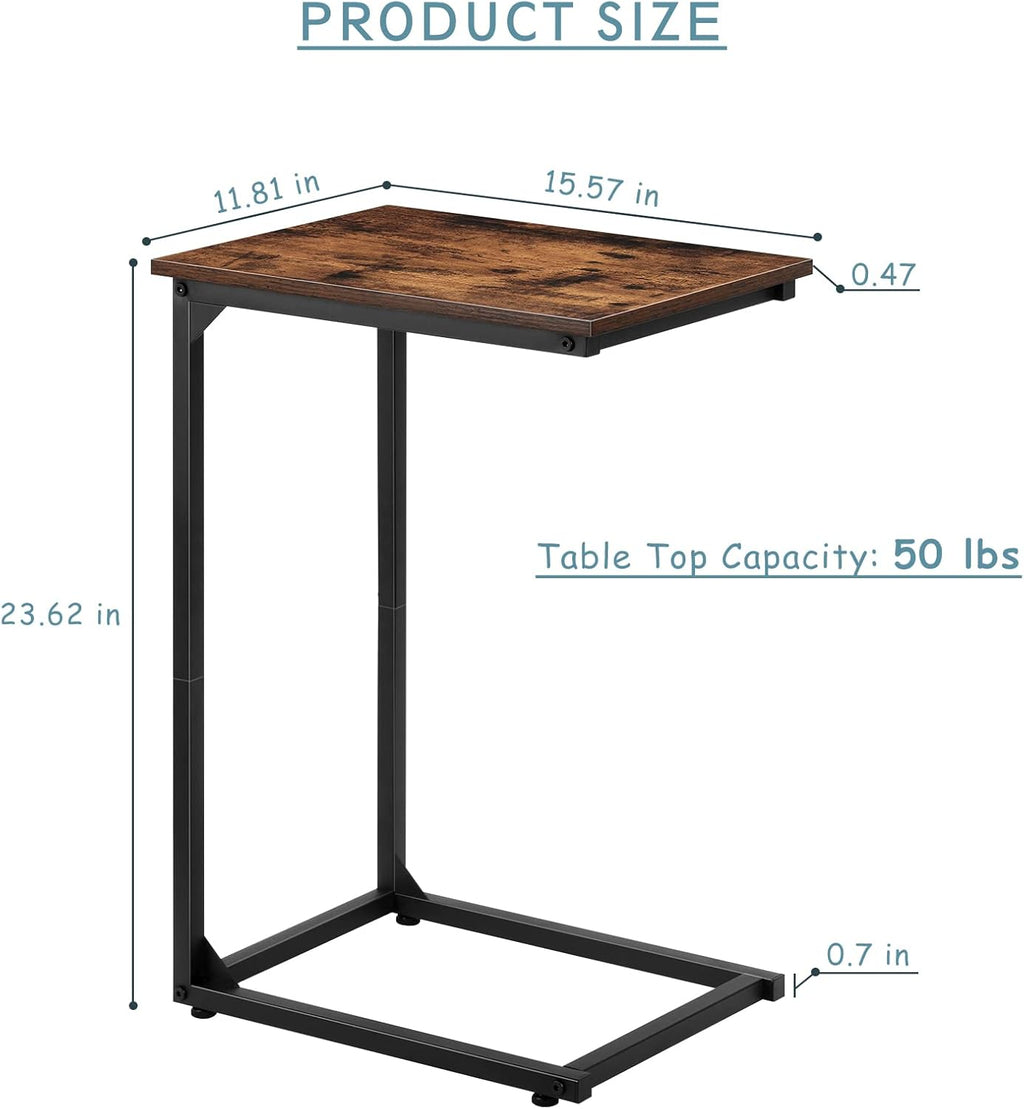 C Shaped Side Table Set of 2 for Living Room J782
