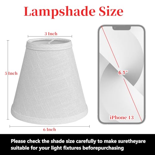 Mini Brown Barrel Lamp Shades Clip On Bulb, Fabric Lampshade for Table Chandeliers Wall Floor Lamp Replacement, 3x6x5 Inch, Set of 2 Z48049
