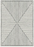 RUGGABLE x Jonathan Adler Washable Rugs 5x7 - Non Slip, Contemporary, Geometric Machine Washable Area Rug, Living Room, Bedroom, Dining Room, Indoor Rug, Inkdrop Black/Ivory 5'x7' (Standard Pad)
