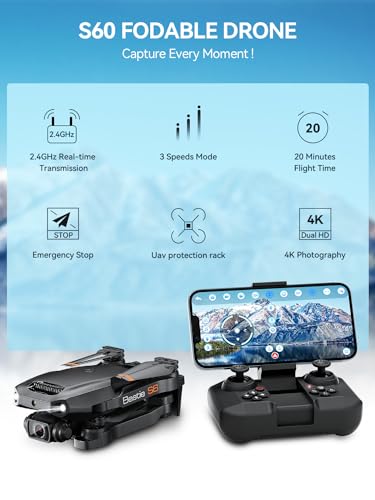 Foldable Drone with 1080P HD Camera for Adults and Kids E508