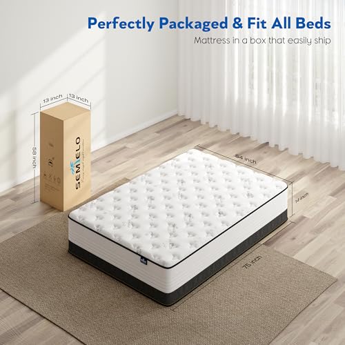 Hybrid Mattress in a Box, 10 Inch with Memory Foam and Pocketed Coils O648480
