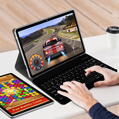 Tablet 10.1 Inch 128GB Storage, 2 in 1 with Keyboard and Mouse C6318