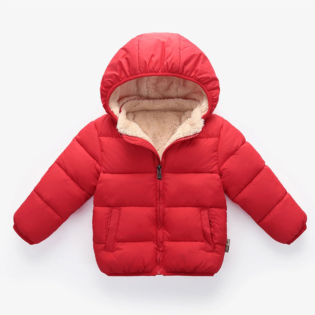 Kids Winter Hooded Jacket Thick Warm Outwear N262078