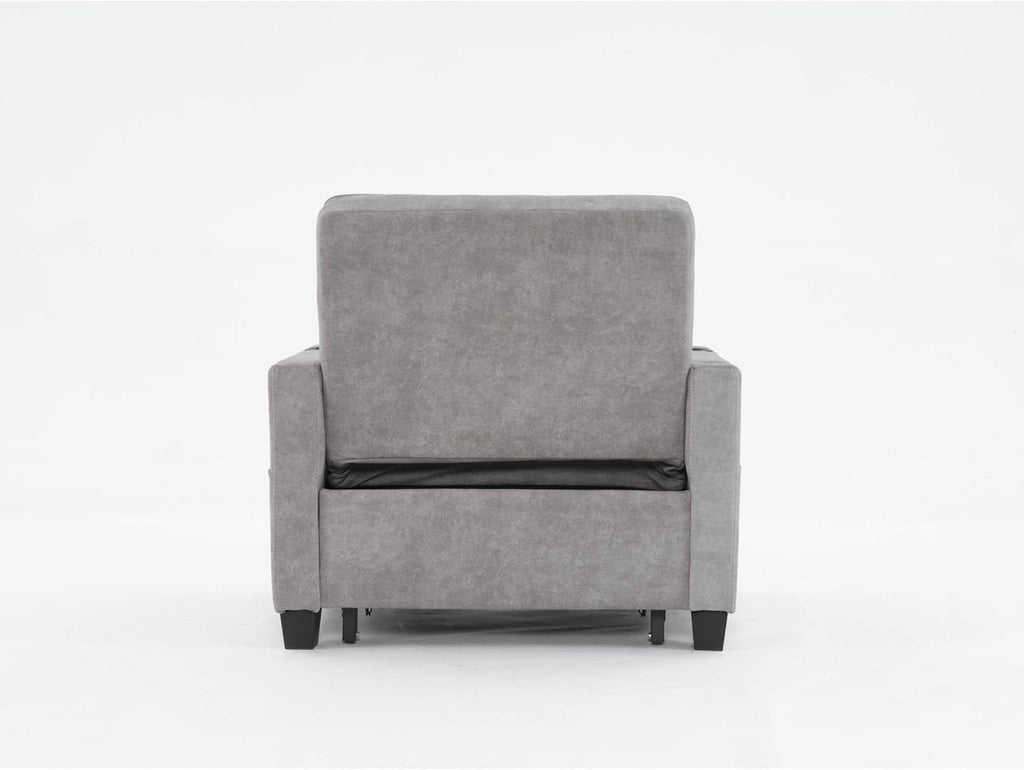 Convertible Chair Bed 3-in-1 Sleeper with USB Ports, Light Grey V2352