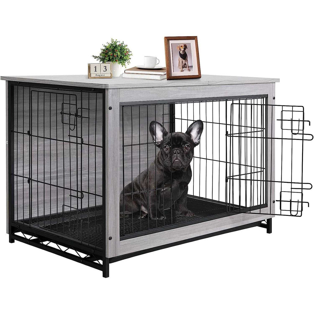 Wooden Dog Crate End Table Indoor Kennel A3275